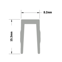 61-010-0 MODULAR SOLUTIONS PVC COVER PROFILE GRAY, 2M